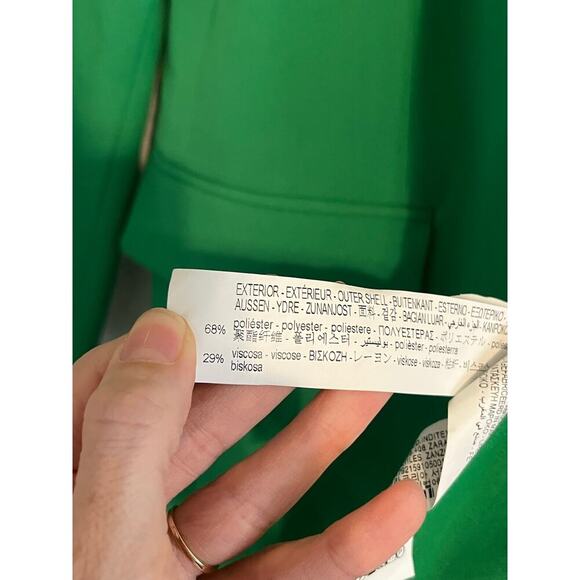 Zara Bright Green Double Button Blazer Jacket Size Small - Picture 6 of 7